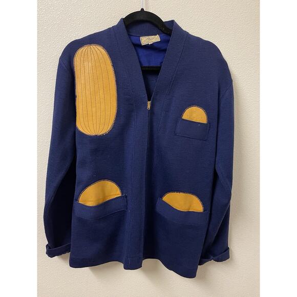 VTG 50/60s H.L. Whiting Co Letterman Wool Cardigan Sweater Gulf Wildcatters 42 - Picture 6 of 6